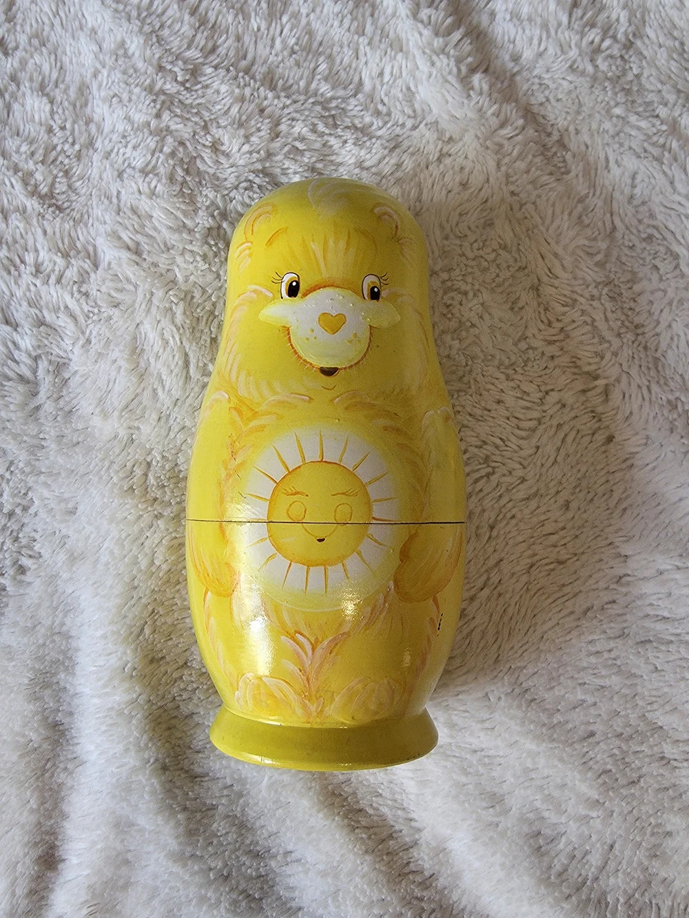 Care Bears Sunshine Bear Wooden Nesting Doll 1pc 6 in 2003